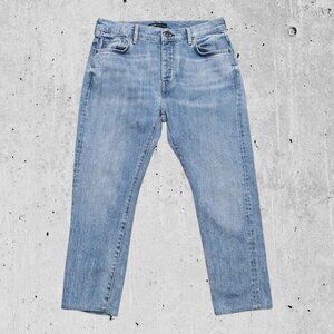 Womens Levis Crafted Selvage Jeans Size 26 / 27 Slouchy Taper (Hemmed)